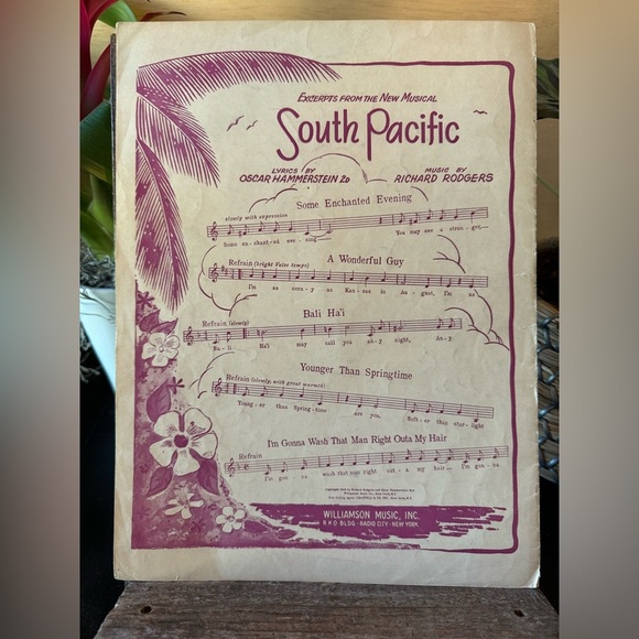 VINTAGE “Bali Ha’i” Sheet Music | Piano & Voice | South Pacific - Picture 3 of 8